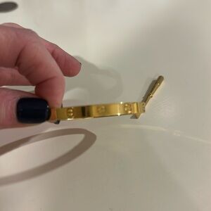 Gold Screw Bracelet Cuff Bangle